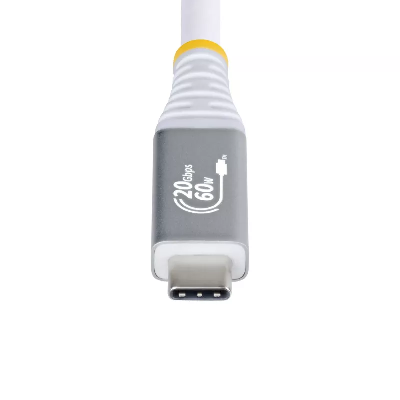 StarTech.com Cavo USB4 da 3 m (10 ft), 20 Gbit/s, cavo USB-C certificato USB-IF, 60 W PD, 4K 120 Hz DP 1.4, guaina TPE, cavo USB-C bianco