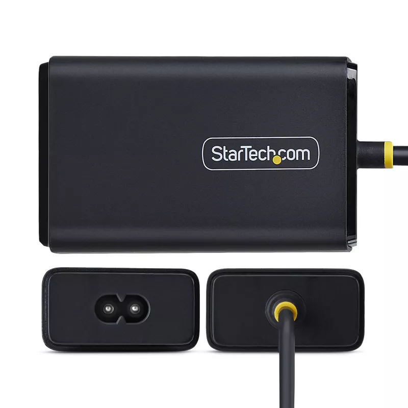 StarTech.com caricabatterie USB-C per laptop 65W, cavo USB-C fisso da 1,5 m, alimentatore per Dell, XPS, HP ProBook, MacBook Pro, Microsoft Surface Pro