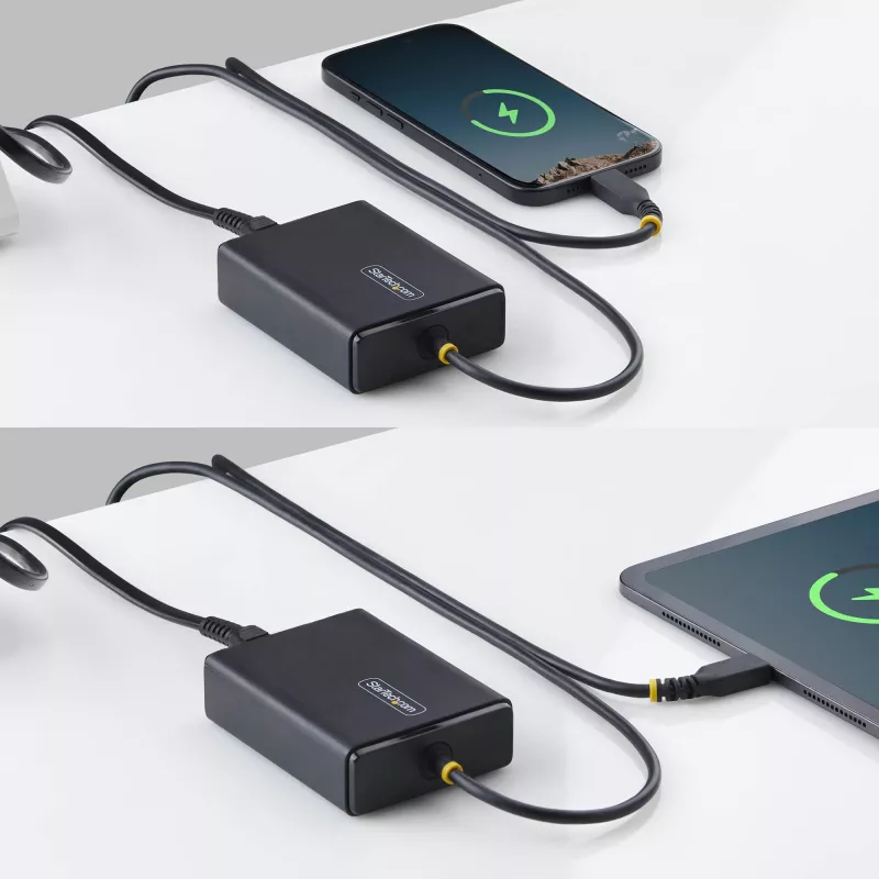 StarTech.com caricabatterie USB-C per laptop 100W con cavo USB-C fisso da 1,5 m, alimentatore per Dell, XPS, HP ProBook, MacBook Pro, Microsoft Surface Pro