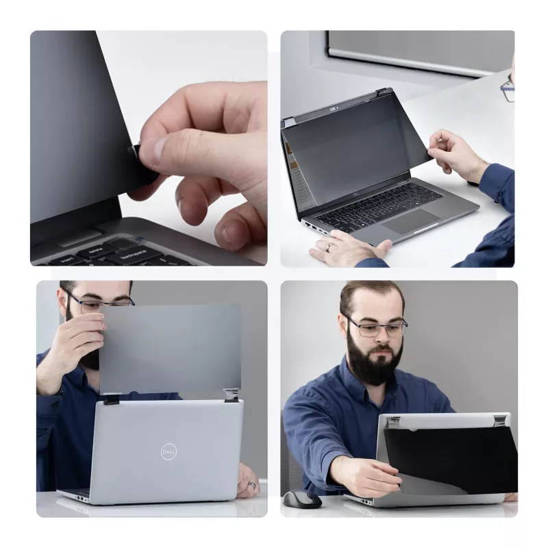 StarTech.com Filtro privacy da 33,8 cm (13,3 pollici) 16:9 con touch, flip-over, trasmittanza luminosa 75%, antiriflesso, angolo di visuale +/- 30°