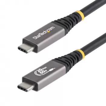 StarTech.com cavo USB4 da 3 m (10ft), 20 Gbit/s, cavo USB-C certificato USB-IF, 60W PD, 4K 120Hz DP 2.1, guaina in TPE, cavo USB-C nero