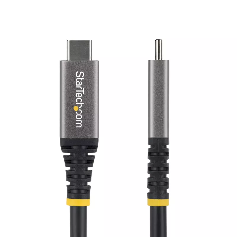 StarTech.com cavo USB4 da 3 m (10ft), 20 Gbit/s, cavo USB-C certificato USB-IF, 60W PD, 4K 120Hz DP 2.1, guaina in TPE, cavo USB-C nero