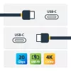 StarTech.com cavo USB4 da 3 m (10ft), 20 Gbit/s, cavo USB-C certificato USB-IF, 60W PD, 4K 120Hz DP 2.1, guaina in TPE, cavo USB-C nero