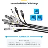 StarTech.com cavo USB4 da 3 m (10ft), 20 Gbit/s, cavo USB-C certificato USB-IF, 60W PD, 4K 120Hz DP 2.1, guaina in TPE, cavo USB-C nero