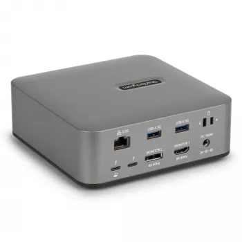 StarTech.com Docking station Thunderbolt 5, DP/HDMI, dock triple monitor fino a 4K 144 Hz o dual 8K 60 Hz, 5 porte USB, ricarica laptop 140 W