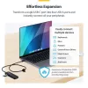 StarTech.com Hub USB-C a 4 porte, 5 Gbit/s, bus-powered, hub mini da USB-C a 4x USB-A, cavo host extra lungo da 61 cm, plastica PCR, hub USB portatile per desktop/laptop