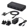 StarTech.com Hub USB-A a 4 porte, 5 Gbit/s, autoalimentato, cavo host 2-in-1 USB-C e USB-A, 1 porta di ricarica BC 1.2, alimentatore 24 W incluso, MacBook e Windows