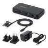 StarTech.com Hub USB-C e USB-A a 4 porte, 5Gbps, autoalimentato, cavo host USB-C e USB-A 2-in-1, 1x USB-C e 3x USB-A (1x BC 1.2), alimentatore 36W incluso