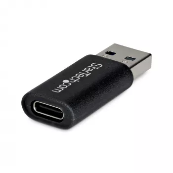 StarTech.com Adattatore da USB-A a USB-C, convertitore da connettore maschio USB-A a connettore femmina USB-C, USB 10Gbps, 5V 900mA, adattatore da USB a USB-C per caricabatterie/hub USB-A