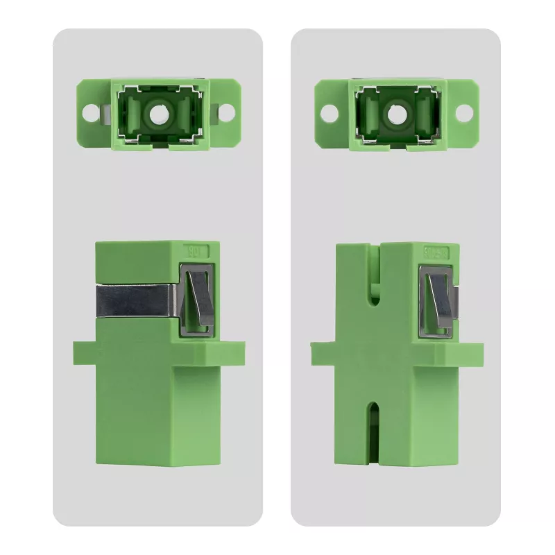 StarTech.com Accoppiatore SC-SC confezione da 10, accoppiatore fibra ottica SC OS2 monomodale con flangia, adattatore SC/APC simplex