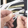 DYMO XTL Etichette per marcatura fili/cavi laminate | 21 mm x 39 mm | nero su bianco