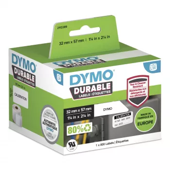 DYMO Etichette originali LabelWriter Durable | 57 mm x 32 mm | bianco poli | 800 etichette autoadesive | alte prestazioni | per etichettatrici LabelWriter