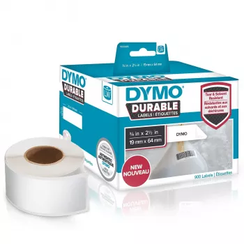 DYMO LW Etichette Durable - 19 x 64 mm - 1933085, bianco, etichetta autoadesiva per stampante, polipropilene (PP), permanente, rettangolare, -18 - 50 °C