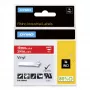 DYMO Etichette in vinile industriali Rhino | 19 mm x 5,5 m | stampa bianca su rosso | autoadesive | per etichettatrici Rhino e LabelManager