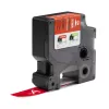 DYMO Etichette in vinile industriali Rhino | 19 mm x 5,5 m | stampa bianca su rosso | autoadesive | per etichettatrici Rhino e LabelManager