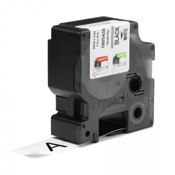 DYMO Etichette in vinile industriali Rhino | 24 mm x 5,5 m | stampa nera su bianco | autoadesive | per etichettatrici LabelManager e Rhino