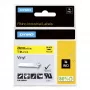 DYMO Etichette in vinile industriali Rhino | 24 mm x 5,5 m | stampa nera su giallo | autoadesive | per etichettatrici LabelManager e Rhino