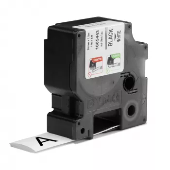 DYMO Rotoli di etichette termorestringenti per cavi industriali Rhino | 24 mm x 1,5 m | stampa nera su bianco | autoadesive | per etichettatrici Rhino