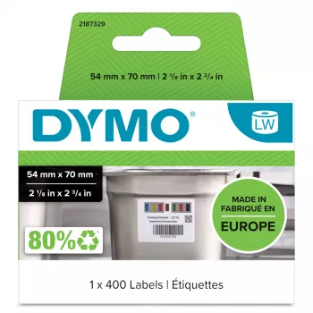 DYMO Etichette autentiche LabelWriter per rotazione scorte per il settore alimentare | 54 mm x 70 mm | 400 etichette autoadesive con codice colore | per etichettatrici LabelWriter