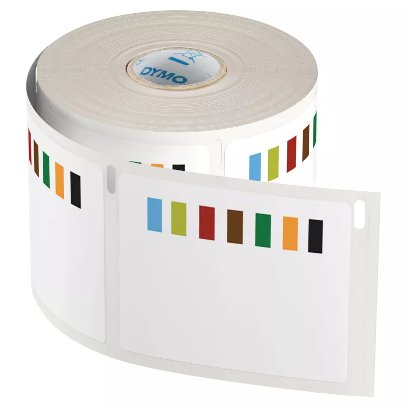 DYMO Etichette autentiche LabelWriter per rotazione scorte per il settore alimentare | 54 mm x 70 mm | 400 etichette autoadesive con codice colore | per etichettatrici LabelWriter