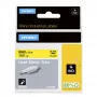 DYMO Rhino etichette termorestringenti industriali per cavi | 6 mm x 1,5 m | Nero su giallo | per etichettatrici Rhino