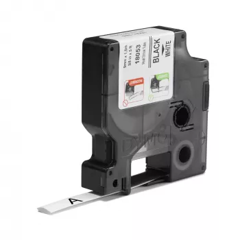 DYMO Rhino tubi etichetta termorestringenti industriali per cavi | 9 mm x 1,5 m | Stampa nera su bianco | per etichettatrici Rhino