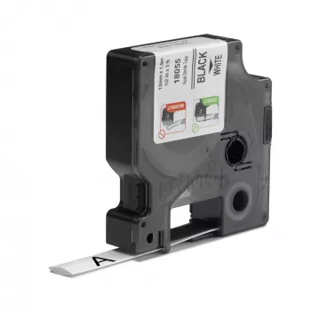DYMO Rhino tubi etichetta industriali termorestringenti per cavi | 12 mm x 1,5 m | Stampa nera su bianco | per etichettatrici Rhino