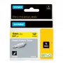 DYMO Rhino tubi etichetta industriali termorestringenti per cavi | 19 mm x 1,5 m | Stampa nera su giallo | per etichettatrici Rhino
