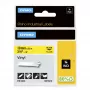 DYMO Rhino etichette industriali in vinile | 19 mm x 5,5 m | Stampa nera su giallo | Autoadesive | per etichettatrici Rhino e LabelManager