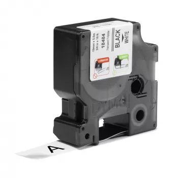 DYMO Rhino etichette industriali in poliestere permanente | 19 mm x 5,5 m | Stampa nera su bianco | Autoadesive | per etichettatrici Rhino e LabelManager