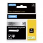 DYMO Rhino etichette industriali in poliestere permanente | 12 mm x 5,5 m | Stampa nera su metallizzato | per etichettatrici Rhino e LabelManager
