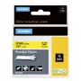 DYMO Rhino etichette industriali in nylon flessibile | 12 mm x 3,5 m | Stampa nera su giallo | Autoadesive | per etichettatrici Rhino e LabelManager