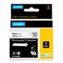 DYMO Rhino etichette industriali in poliestere permanente | 9 mm x 5,5 m | Stampa nera su trasparente | Autoadesive | per etichettatrici LabelManager e Rhino