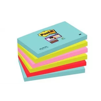 3M 655-6SS-MIA carta per appunti rettangolare blu, rosa, rosso, giallo autoadesiva