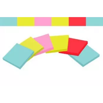 3M 655-6SS-MIA carta per appunti rettangolare blu, rosa, rosso, giallo autoadesiva