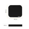 Fellowes tappetino mouse premium - nero, nero, monocromatico, poliestere, gomma