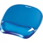 Fellowes Mouse Mat Wrist Support - tappetino mouse Crystals Gel con base antiscivolo in gomma - tappetino mouse ergonomico per computer, laptop, home office – compatibile con mouse laser e ottici – blu