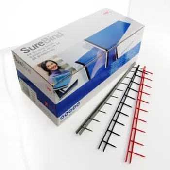 GBC SureBind strisce per rilegatura A4 blu 25 mm (100), blu, A4, 25 mm, 297 mm, 100 pz.