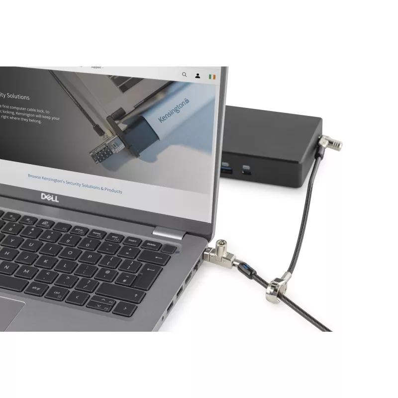 Lucchetto per laptop Kensington slim N17 2.0 Keyed Dual Head per slot a cuneo