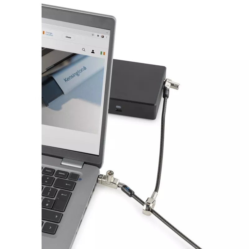 Lucchetto per laptop Kensington slim N17 2.0 Keyed Dual Head per slot a cuneo