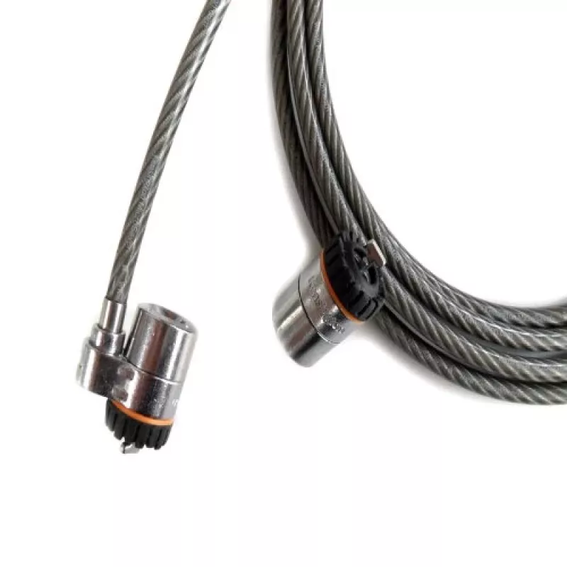 Lucchetto per laptop Kensington MicroSaver® Keyed Twin, 2,2 m, chiave tonda, acciaio