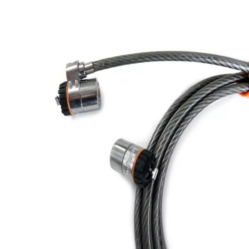 Lucchetto per laptop Kensington MicroSaver® Keyed Twin, 2,2 m, chiave tonda, acciaio