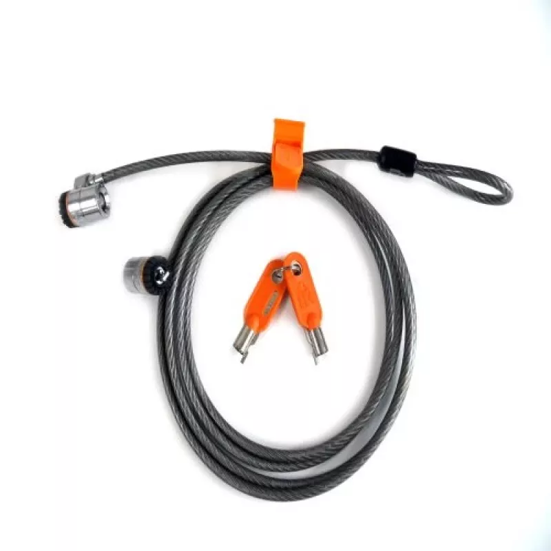 Lucchetto per laptop Kensington MicroSaver® Keyed Twin, 2,2 m, chiave tonda, acciaio