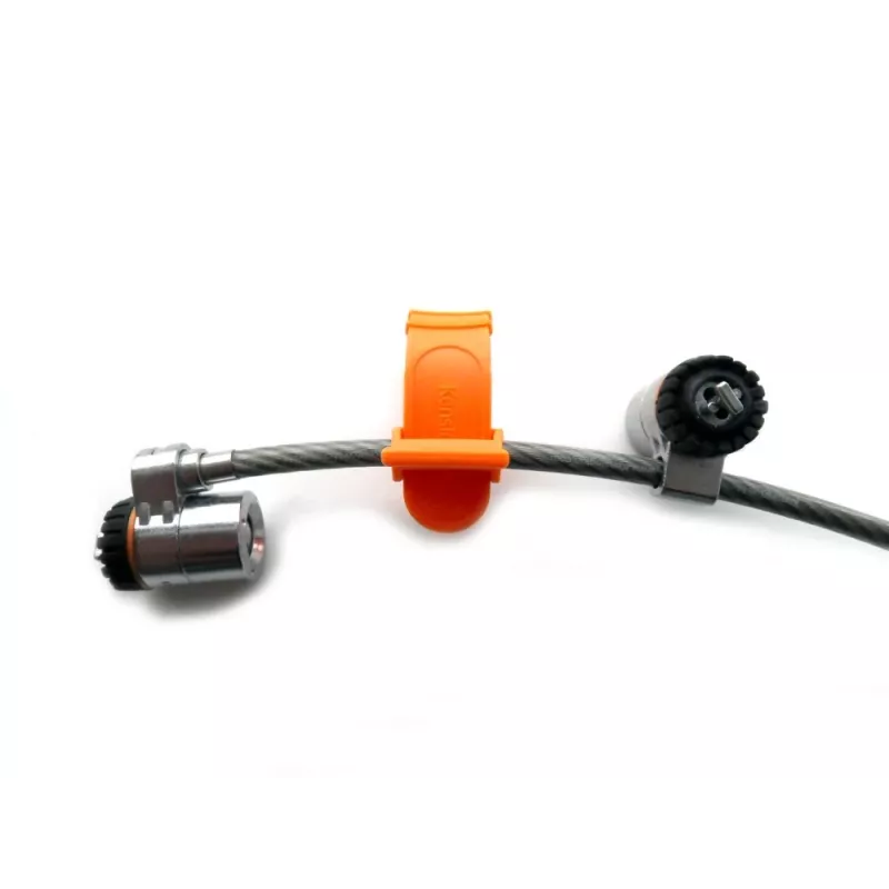 Lucchetto per laptop Kensington MicroSaver® Keyed Twin, 2,2 m, chiave tonda, acciaio