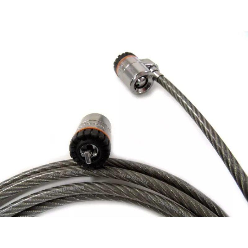 Lucchetto per laptop Kensington MicroSaver® Keyed Twin, 2,2 m, chiave tonda, acciaio