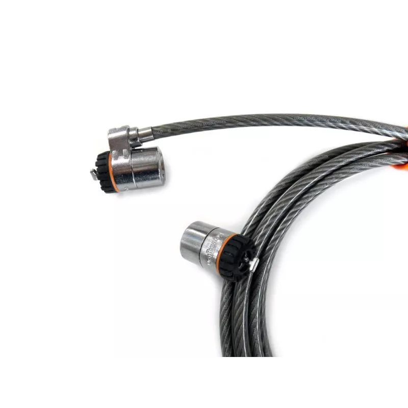 Lucchetto per laptop Kensington MicroSaver® Keyed Twin, 2,2 m, chiave tonda, acciaio