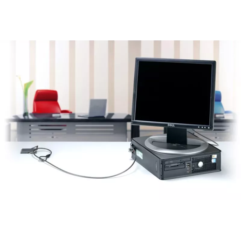 Lucchetto per laptop Kensington MicroSaver® Keyed Twin, 2,2 m, chiave tonda, acciaio