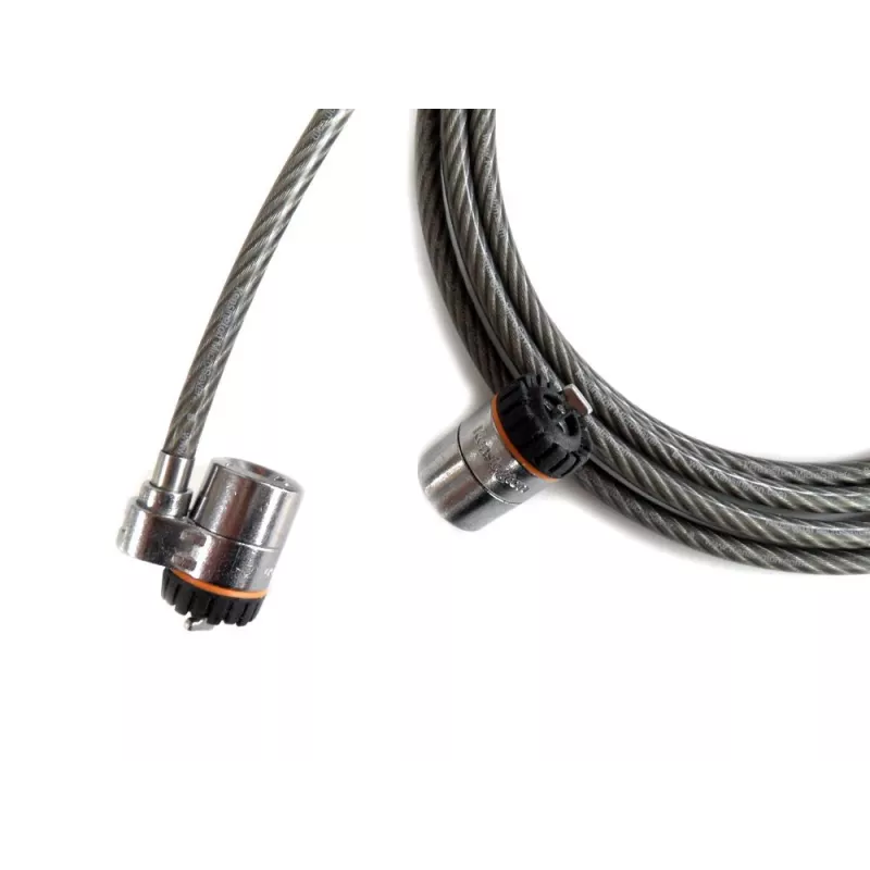 Lucchetto per laptop Kensington MicroSaver® Keyed Twin, 2,2 m, chiave tonda, acciaio