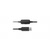 Cuffia USB mono Kensington con controlli inline, con filo, ufficio/call center, cuffia, nero