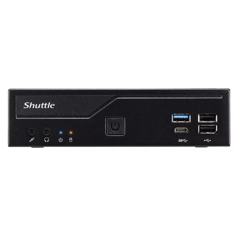 Shuttle PC slim DH610 , S1700, 1x HDMI, 2x DP , 1x 2,5 pollici, 2x M.2, 2x LAN (Intel 1G + 2.5G), 2x COM, funzionamento continuo 24/7, incl. VESA
